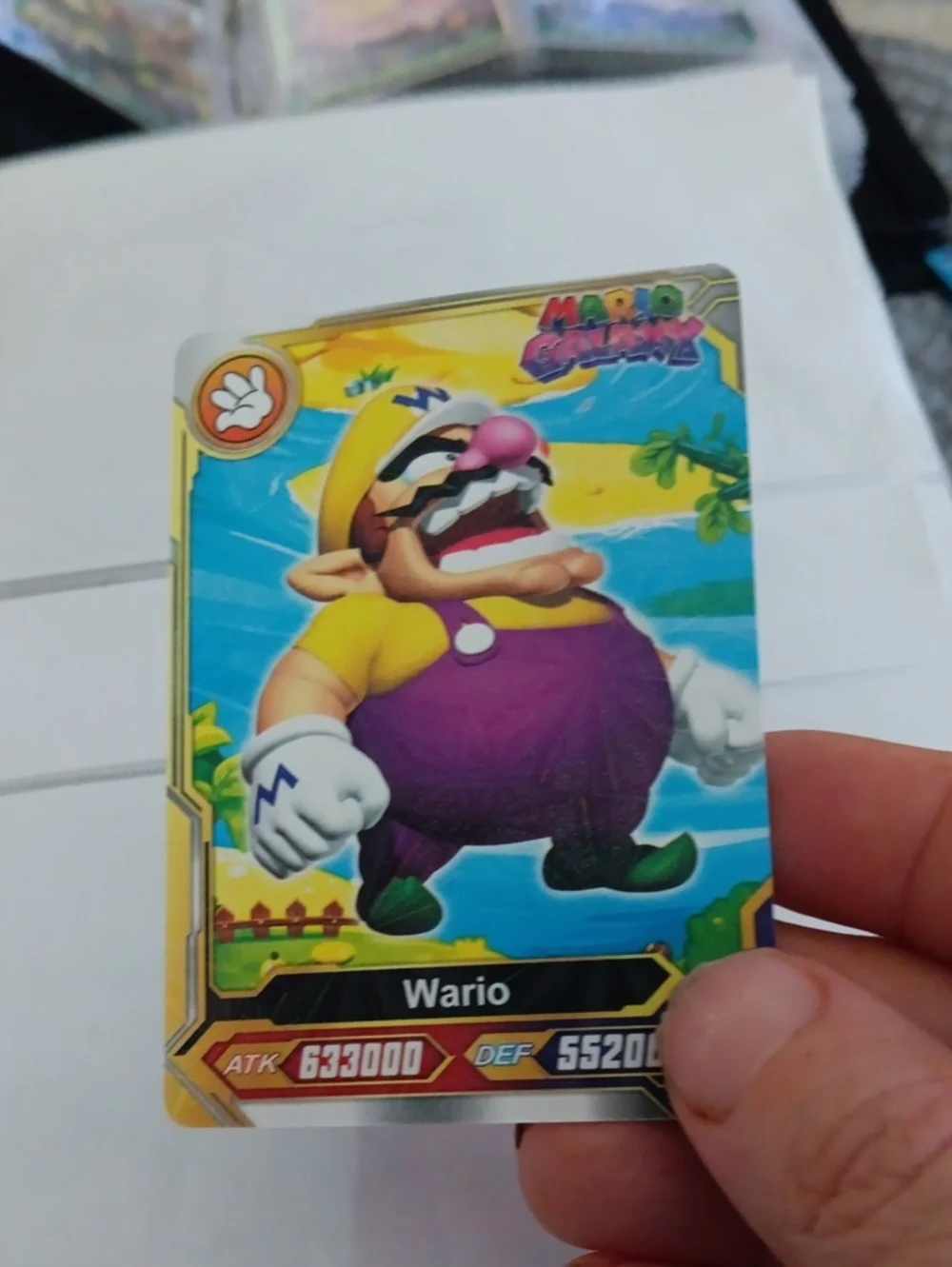 Wario Collectible Trading Card - Yellow & Purple